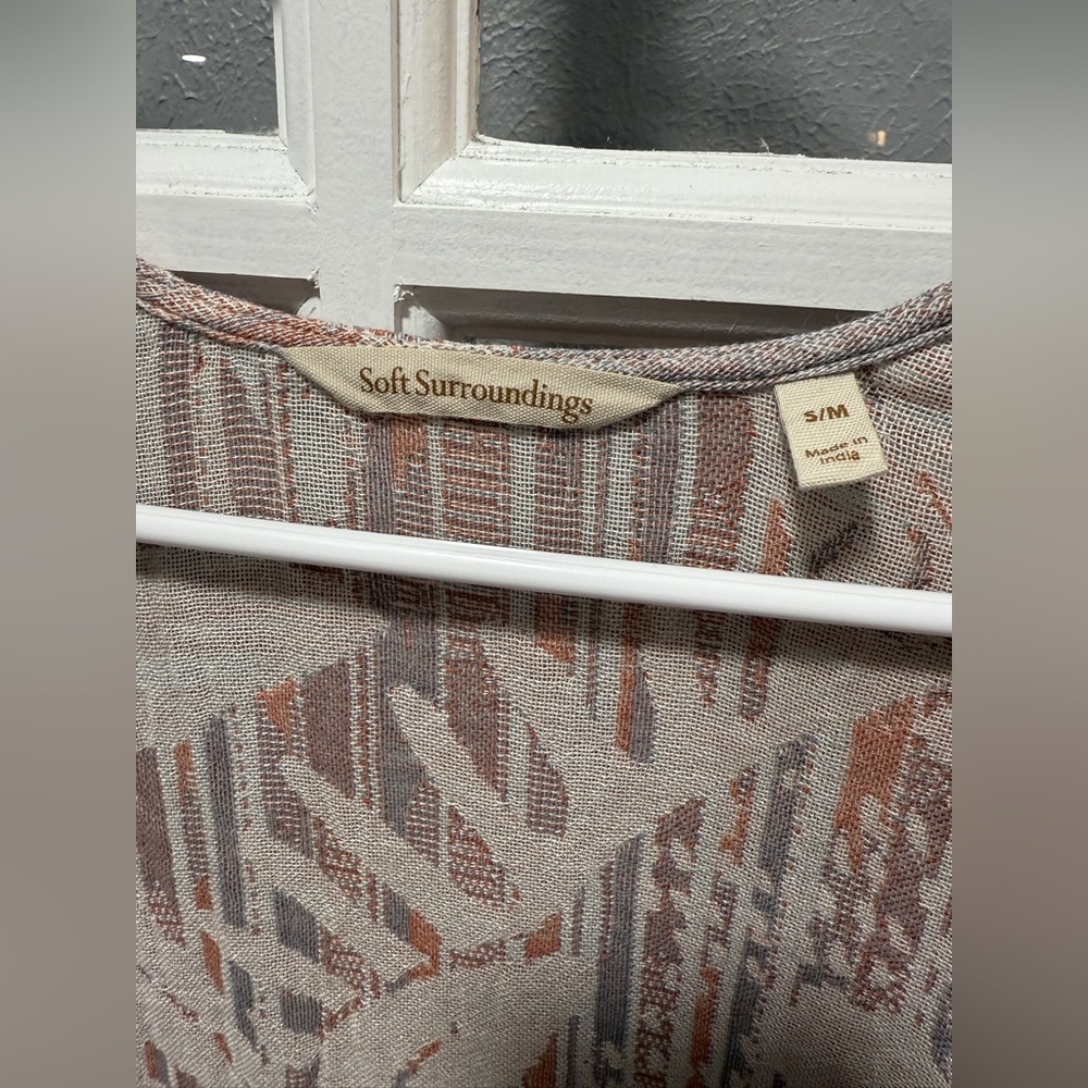 Soft Surroundings Bohemian Fringe Kimono - Picture 7 of 10